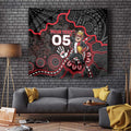 Custom Saints Football Tapestry Aboriginal Dot Art Pattern