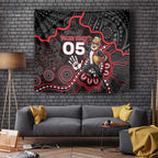 Custom Saints Football Tapestry Aboriginal Dot Art Pattern