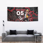 Custom Saints Football Tapestry Aboriginal Dot Art Pattern