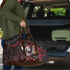 Custom Saints Football Travel Bag Aboriginal Dot Art Pattern