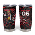 Custom Saints Football Tumbler Cup Aboriginal Dot Art Pattern