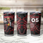 Custom Saints Football Tumbler Cup Aboriginal Dot Art Pattern