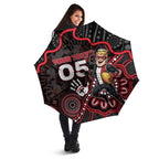 Custom Saints Football Umbrella Aboriginal Dot Art Pattern