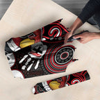 Custom Saints Football Umbrella Aboriginal Dot Art Pattern