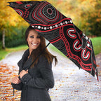 Custom Saints Football Umbrella Aboriginal Dot Art Pattern