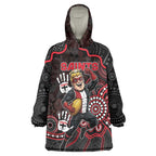 Custom Saints Football Wearable Blanket Hoodie Aboriginal Dot Art Pattern