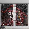 Custom Saints Football Window Curtain Aboriginal Dot Art Pattern
