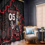 Custom Saints Football Window Curtain Aboriginal Dot Art Pattern