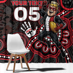 Custom Saints Football Window Curtain Aboriginal Dot Art Pattern