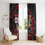Custom Saints Football Window Curtain Aboriginal Dot Art Pattern