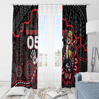 Custom Saints Football Window Curtain Aboriginal Dot Art Pattern