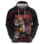 Custom Saints Football Zip Hoodie Aboriginal Dot Art Pattern