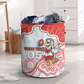 Custom Swans Football Laundry Basket Aboriginal Dot Art Pattern