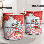 Custom Swans Football Laundry Basket Aboriginal Dot Art Pattern