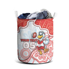 Custom Swans Football Laundry Basket Aboriginal Dot Art Pattern
