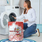 Custom Swans Football Laundry Basket Aboriginal Dot Art Pattern