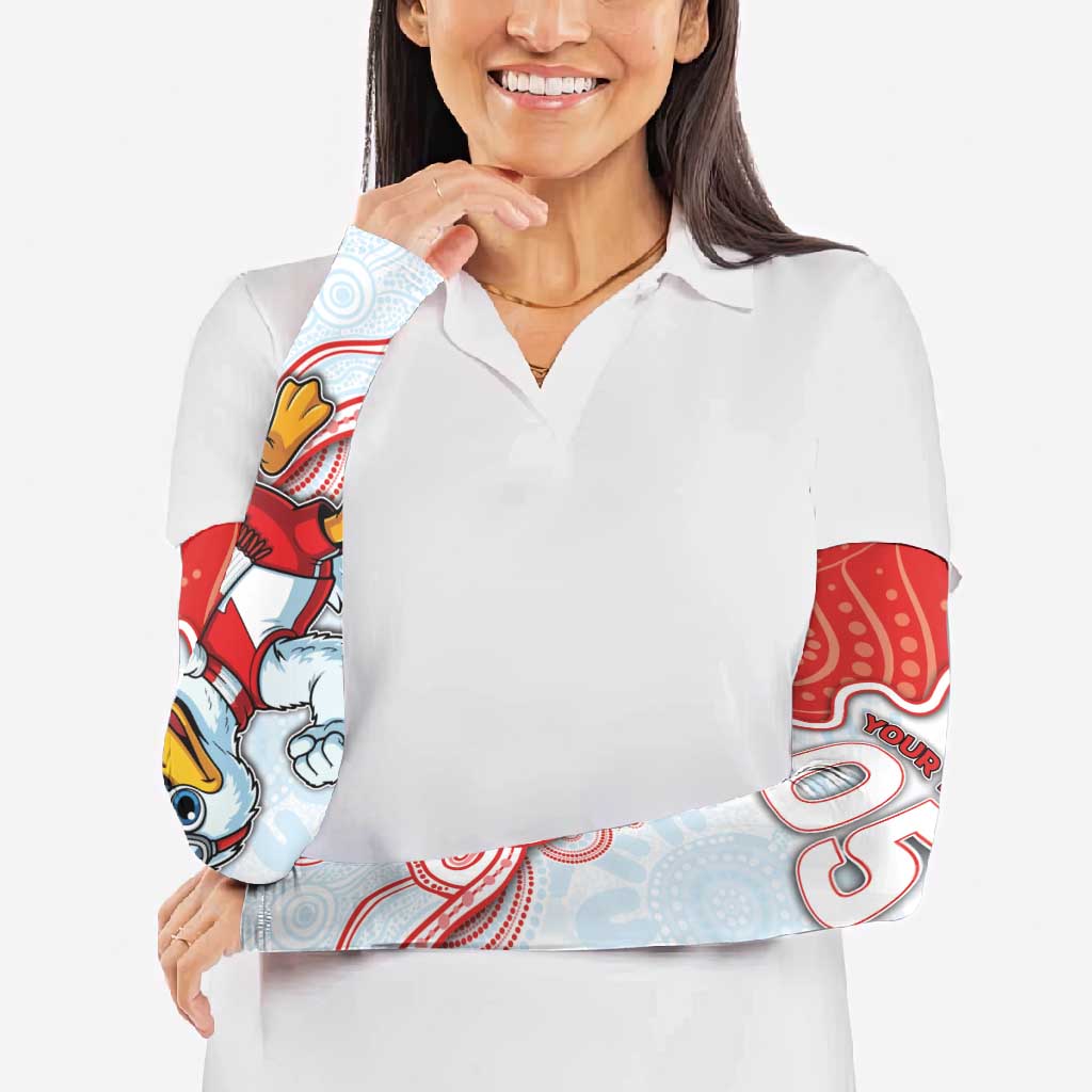 Custom Swans Football Arm Sleeves Aboriginal Dot Art Pattern