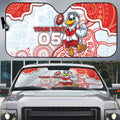 Custom Swans Football Auto Sun Shade Aboriginal Dot Art Pattern