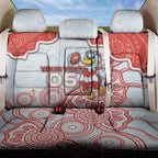 Custom Swans Football Back Car Seat Cover Aboriginal Dot Art Pattern
