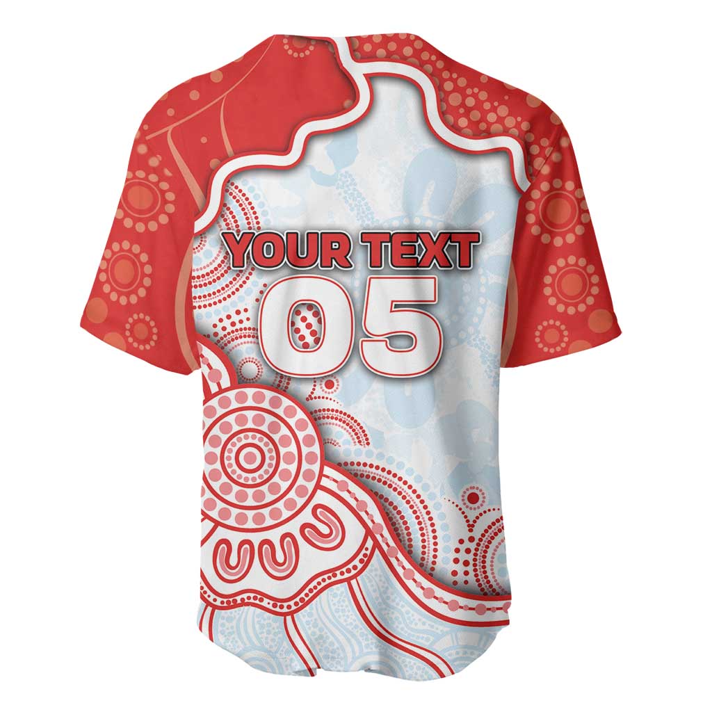 Custom Swans Football Baseball Jersey Aboriginal Dot Art Pattern