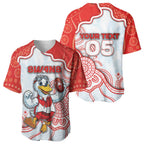 Custom Swans Football Baseball Jersey Aboriginal Dot Art Pattern
