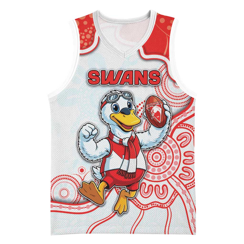 Custom Swans Football Basketball Jersey Aboriginal Dot Art Pattern