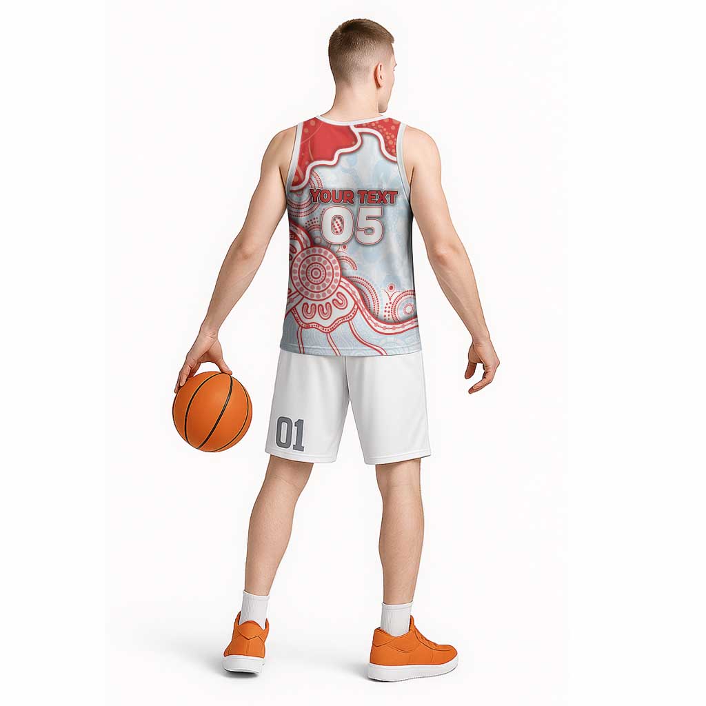 Custom Swans Football Basketball Jersey Aboriginal Dot Art Pattern