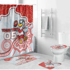 Custom Swans Football Bathroom Set Aboriginal Dot Art Pattern