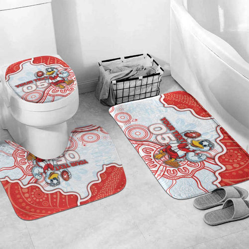 Custom Swans Football Bathroom Set Aboriginal Dot Art Pattern