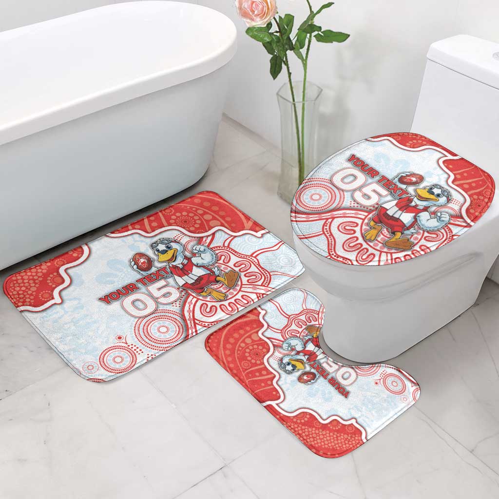 Custom Swans Football Bathroom Set Aboriginal Dot Art Pattern