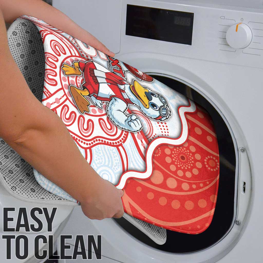 Custom Swans Football Bathroom Set Aboriginal Dot Art Pattern