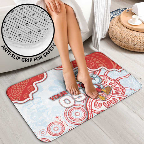Custom Swans Football Bathroom Set Aboriginal Dot Art Pattern