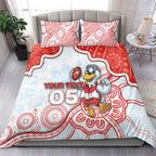 Custom Swans Football Bedding Set Aboriginal Dot Art Pattern