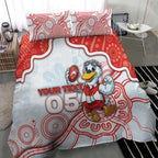 Custom Swans Football Bedding Set Aboriginal Dot Art Pattern