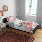 Custom Swans Football Bedding Set Aboriginal Dot Art Pattern