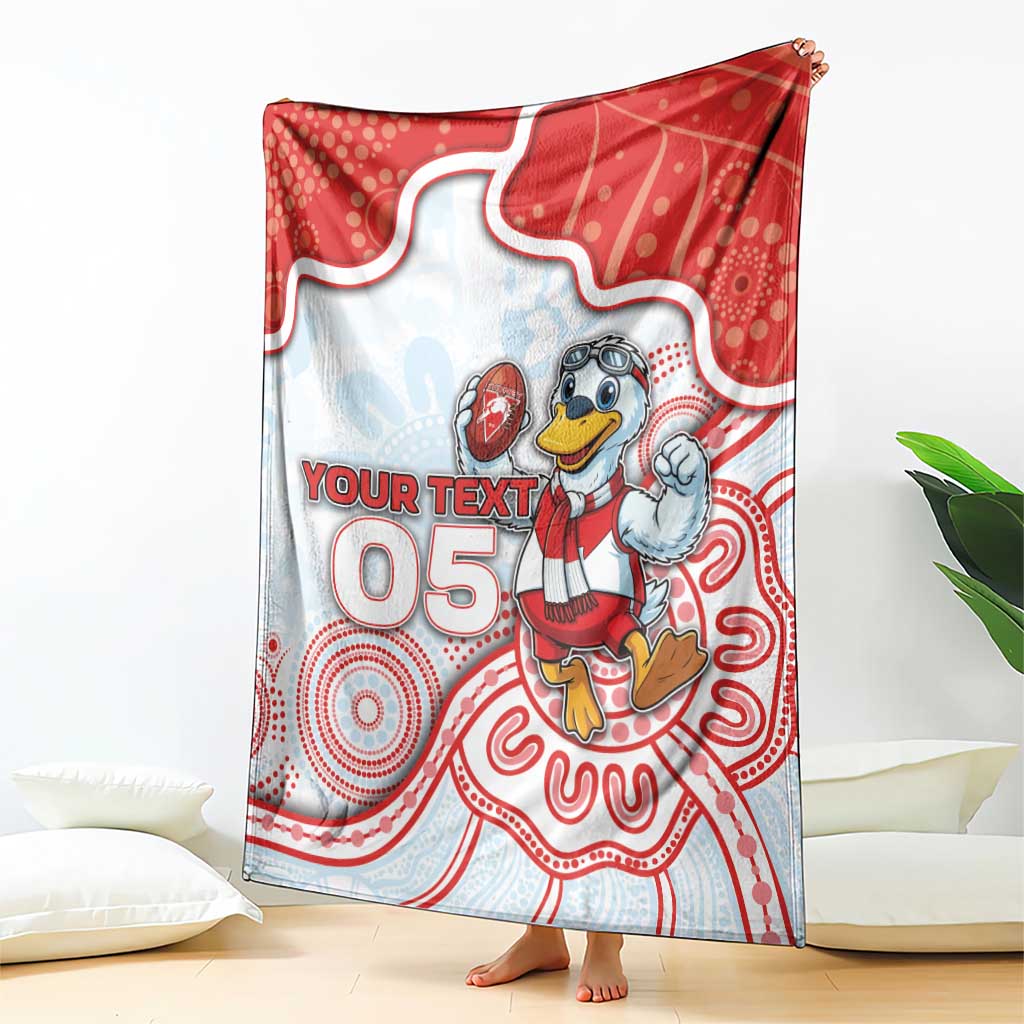 Custom Swans Football Blanket Aboriginal Dot Art Pattern