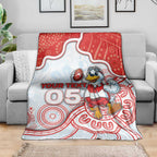 Custom Swans Football Blanket Aboriginal Dot Art Pattern