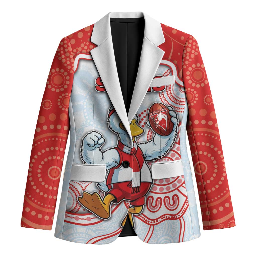 Custom Swans Football Blazer Aboriginal Dot Art Pattern