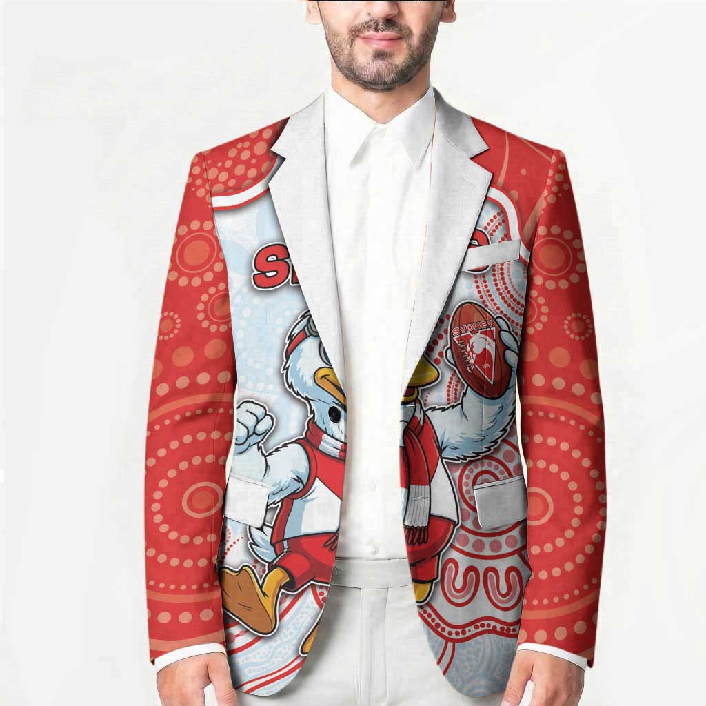 Custom Swans Football Blazer Aboriginal Dot Art Pattern