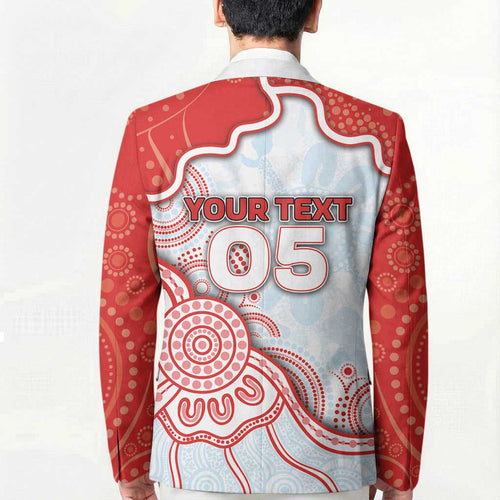 Custom Swans Football Blazer Aboriginal Dot Art Pattern
