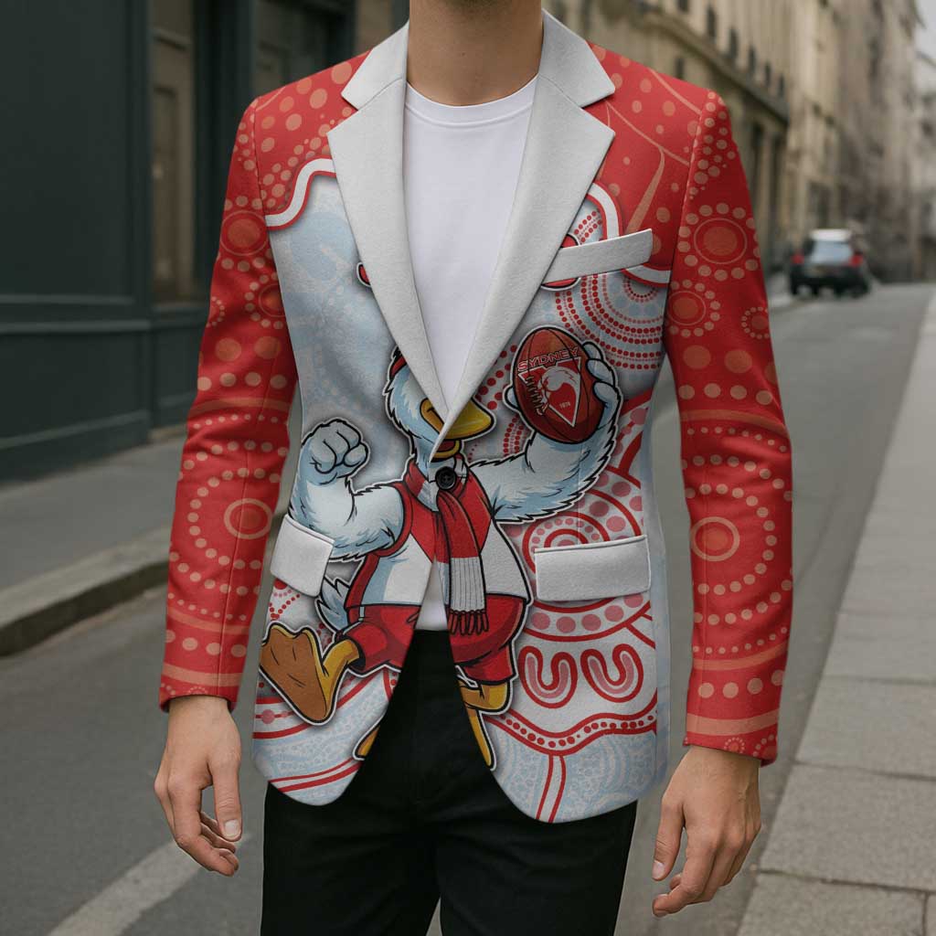 Custom Swans Football Blazer Aboriginal Dot Art Pattern