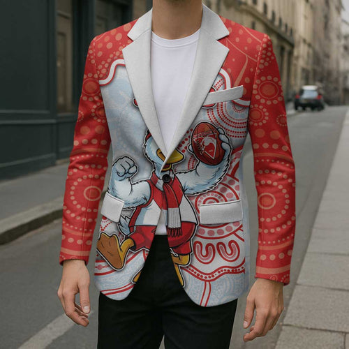 Custom Swans Football Blazer Aboriginal Dot Art Pattern