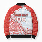 Custom Swans Football Bomber Puffer Jacket Aboriginal Dot Art Pattern