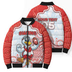 Custom Swans Football Bomber Puffer Jacket Aboriginal Dot Art Pattern