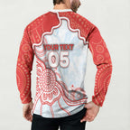 Custom Swans Football Button Sweatshirt Aboriginal Dot Art Pattern
