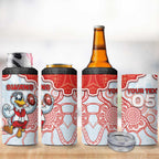 Custom Swans Football 4 in 1 Can Cooler Tumbler Aboriginal Dot Art Pattern
