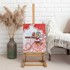 Custom Swans Football Canvas Wall Art Aboriginal Dot Art Pattern