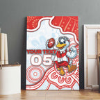 Custom Swans Football Canvas Wall Art Aboriginal Dot Art Pattern