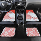 Custom Swans Football Car Mats Aboriginal Dot Art Pattern