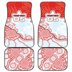 Custom Swans Football Car Mats Aboriginal Dot Art Pattern